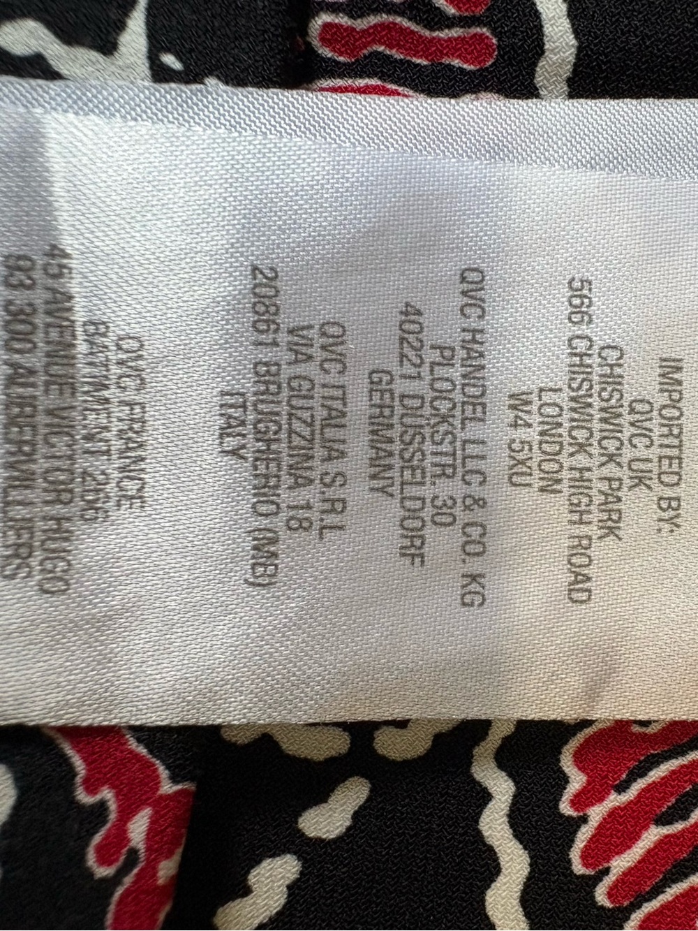 Susan Graver XL Wide Leg Pull-On Pants Black Red Leaf Print Pockets - Picture 6 of 6